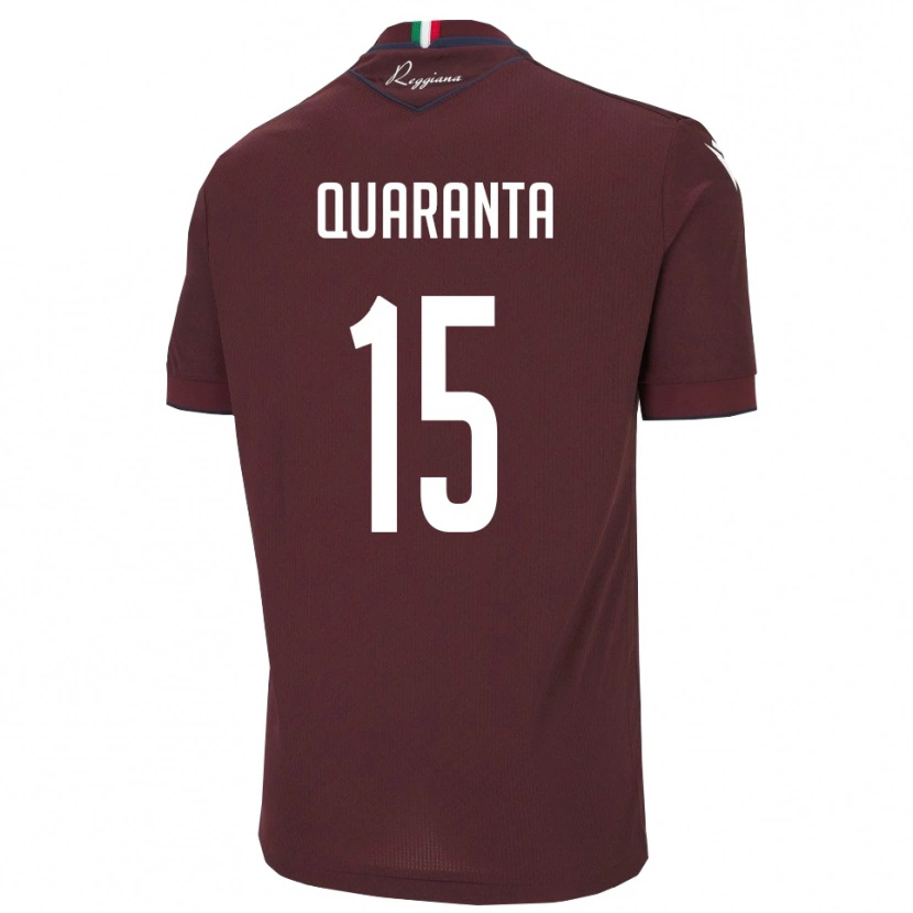 Danxen Kinderen Danilo Quaranta #15 Bourgondië Wit Thuisshirt Thuistenue 2025/26 T-Shirt
