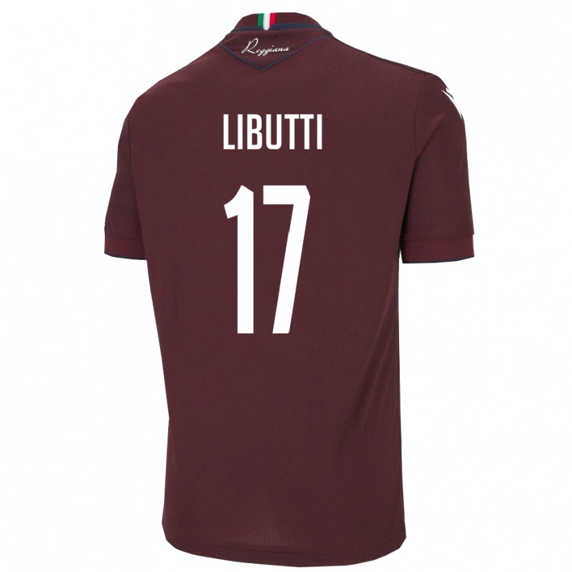 Danxen Kinderen Lorenzo Libutti #17 Bourgondië Wit Thuisshirt Thuistenue 2025/26 T-Shirt