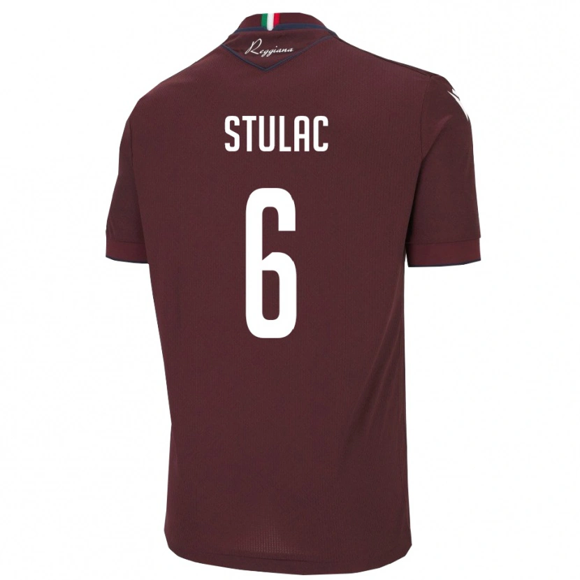 Danxen Kinderen Leo Stulac #6 Bourgondië Wit Thuisshirt Thuistenue 2025/26 T-Shirt