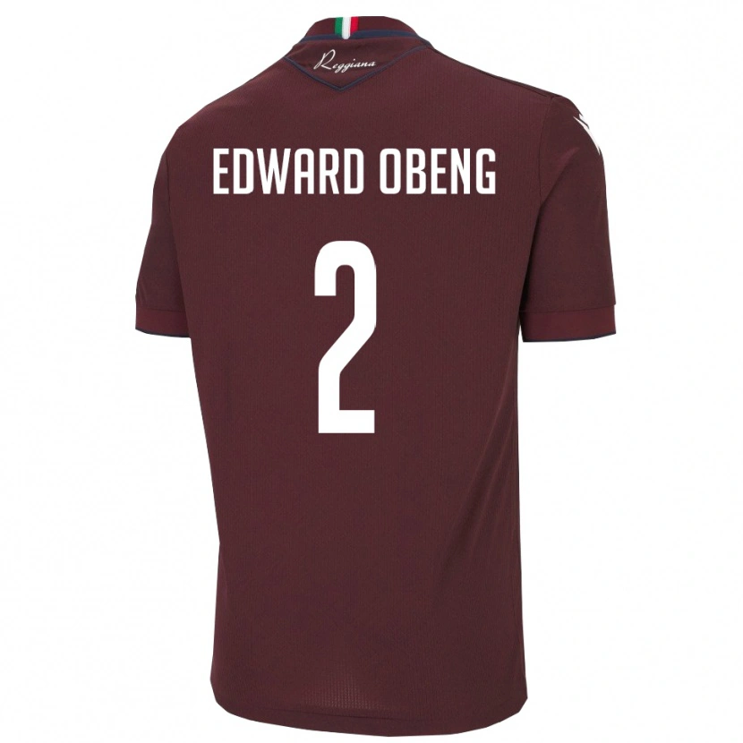 Danxen Kinderen Elijah Edward Obeng #2 Bourgondië Wit Thuisshirt Thuistenue 2025/26 T-Shirt