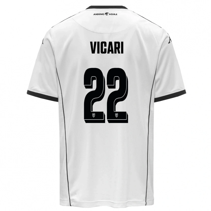 Danxen Kinderen David Vicari #22 Wit Zwart Thuisshirt Thuistenue 2025/26 T-Shirt