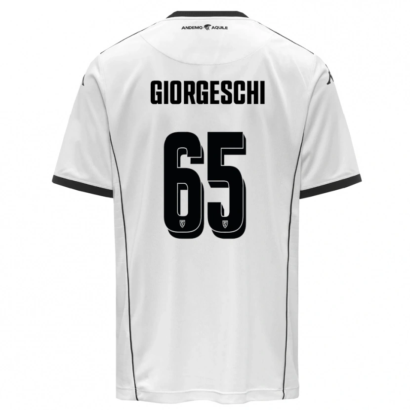 Danxen Kinderen Simone Giorgeschi #65 Wit Zwart Thuisshirt Thuistenue 2025/26 T-Shirt