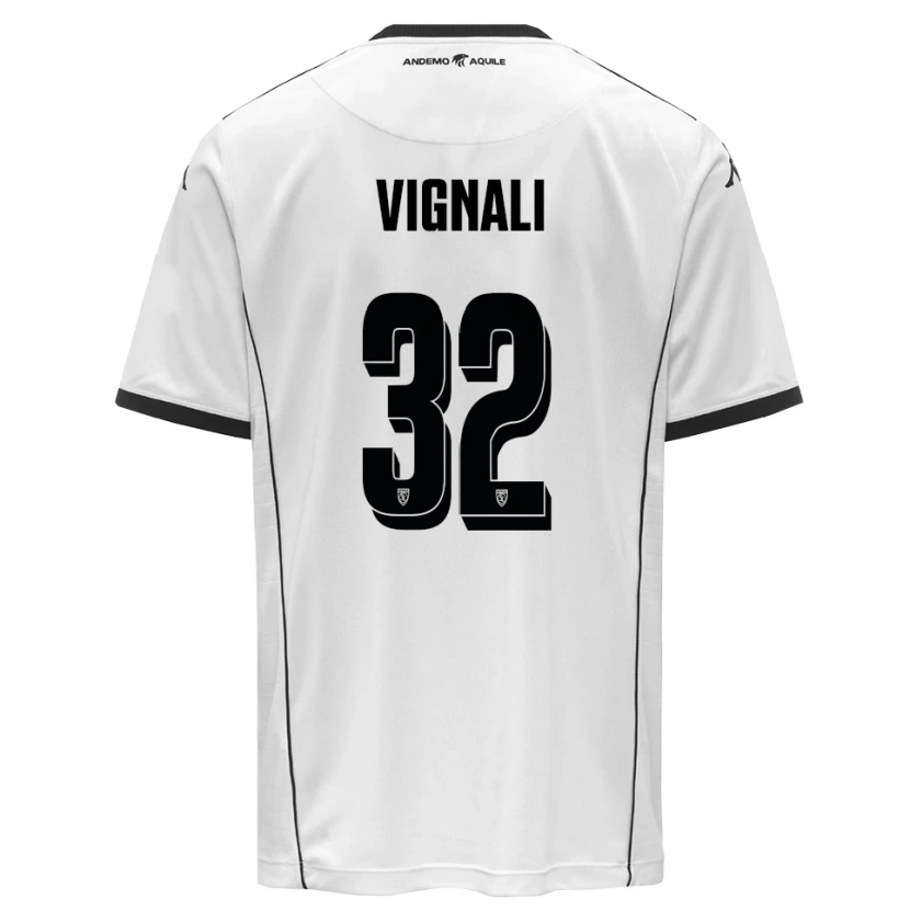 Danxen Kinderen Luca Vignali #32 Wit Zwart Thuisshirt Thuistenue 2025/26 T-Shirt