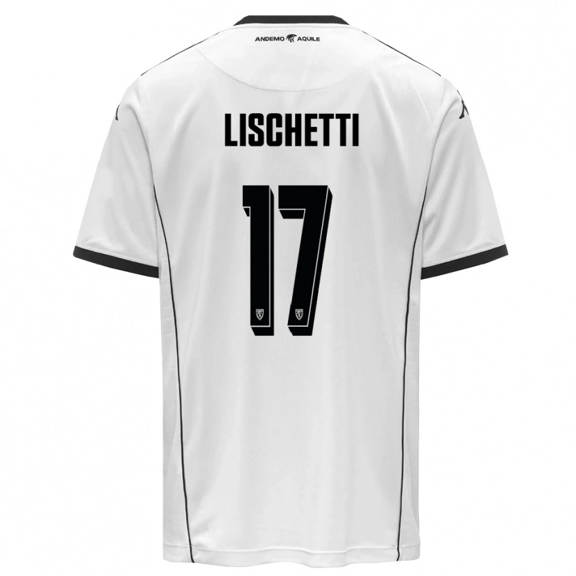 Danxen Kinderen Lorenzo Lischetti #17 Wit Zwart Thuisshirt Thuistenue 2025/26 T-Shirt