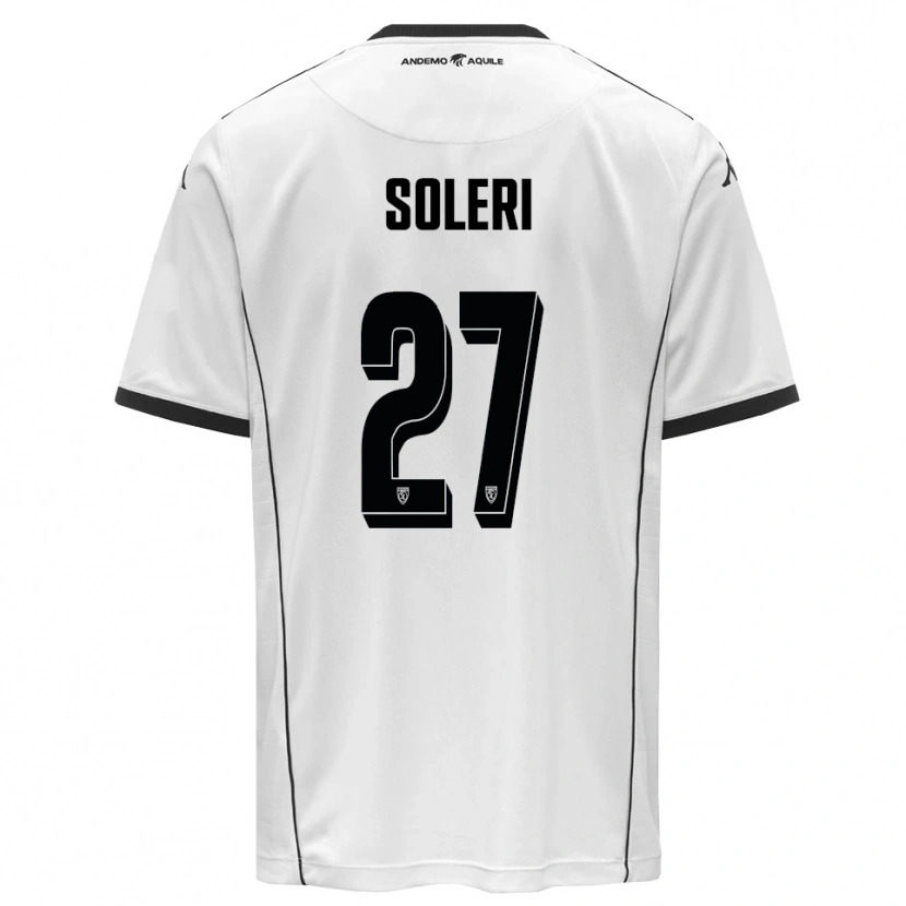 Danxen Kinderen Edoardo Soleri #27 Wit Zwart Thuisshirt Thuistenue 2025/26 T-Shirt