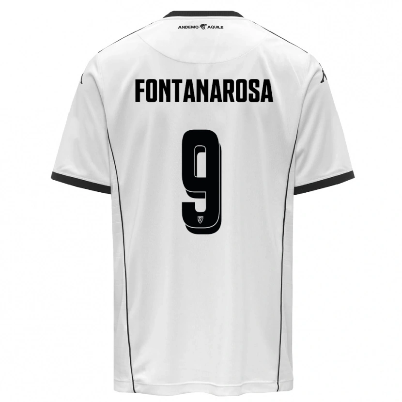 Danxen Kinderen Riccardo Fontanarosa #9 Wit Zwart Thuisshirt Thuistenue 2025/26 T-Shirt