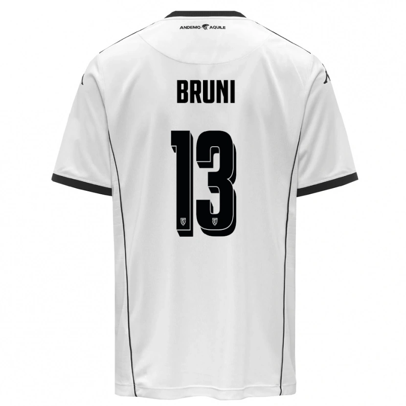 Danxen Kinderen Filippo Bruni #13 Wit Zwart Thuisshirt Thuistenue 2025/26 T-Shirt