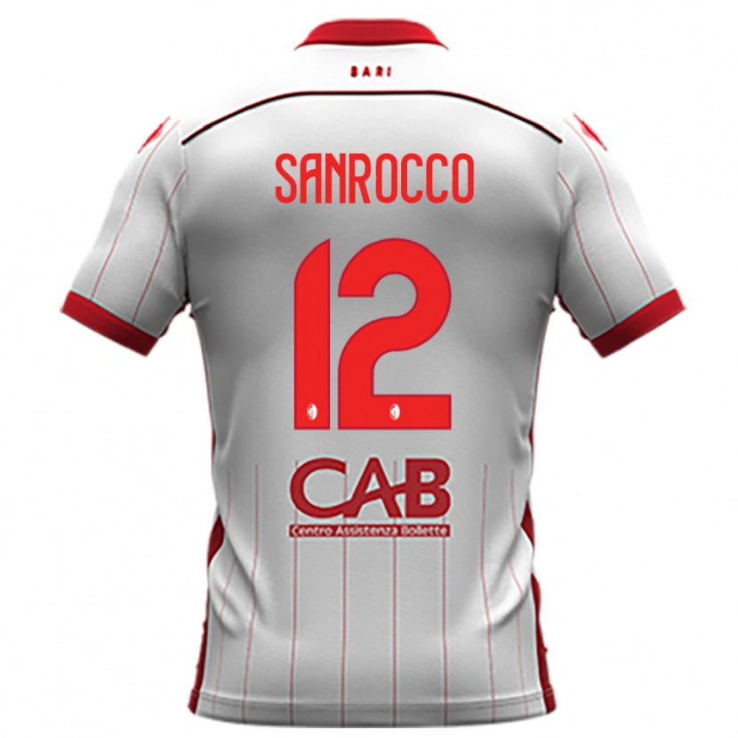 Danxen Kinderen Michele Sanrocco #12 Wit Rood Thuisshirt Thuistenue 2025/26 T-Shirt