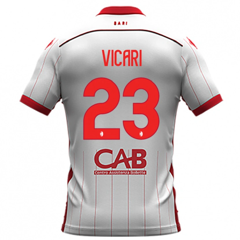 Danxen Kinderen Francesco Vicari #23 Wit Rood Thuisshirt Thuistenue 2025/26 T-Shirt