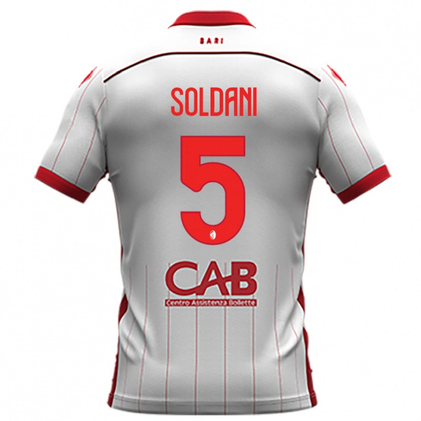 Danxen Kinderen Mauro Soldani #5 Wit Rood Thuisshirt Thuistenue 2025/26 T-Shirt
