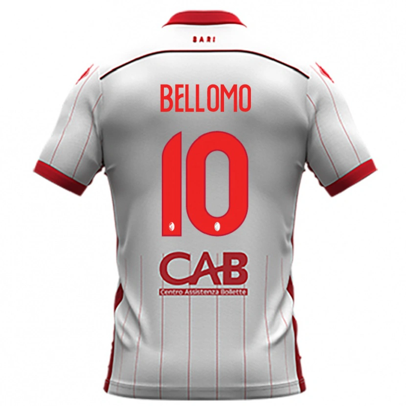Danxen Kinderen Nicola Bellomo #10 Wit Rood Thuisshirt Thuistenue 2025/26 T-Shirt