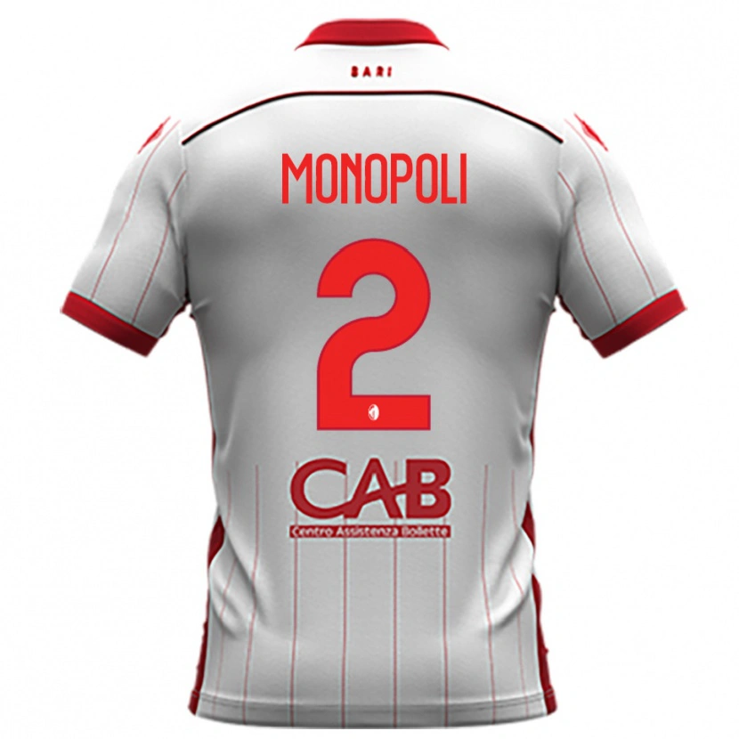 Danxen Kinderen Tommaso Monopoli #2 Wit Rood Thuisshirt Thuistenue 2025/26 T-Shirt