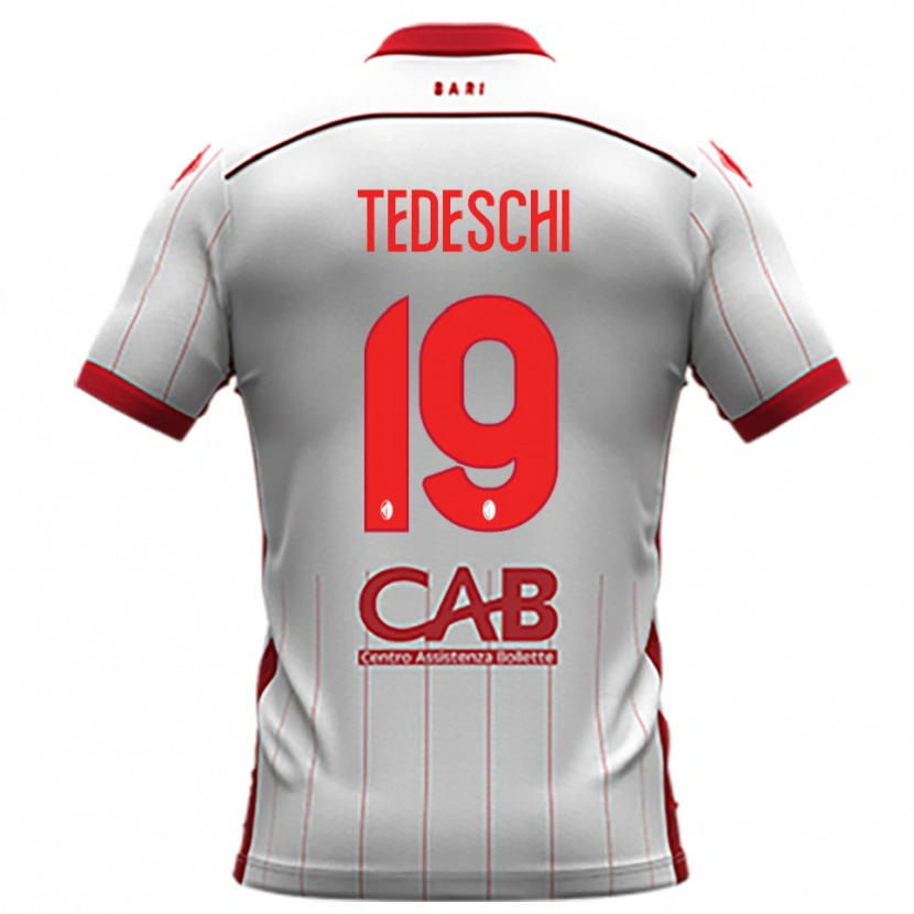 Danxen Kinderen Francesco Tedeschi #19 Wit Rood Thuisshirt Thuistenue 2025/26 T-Shirt