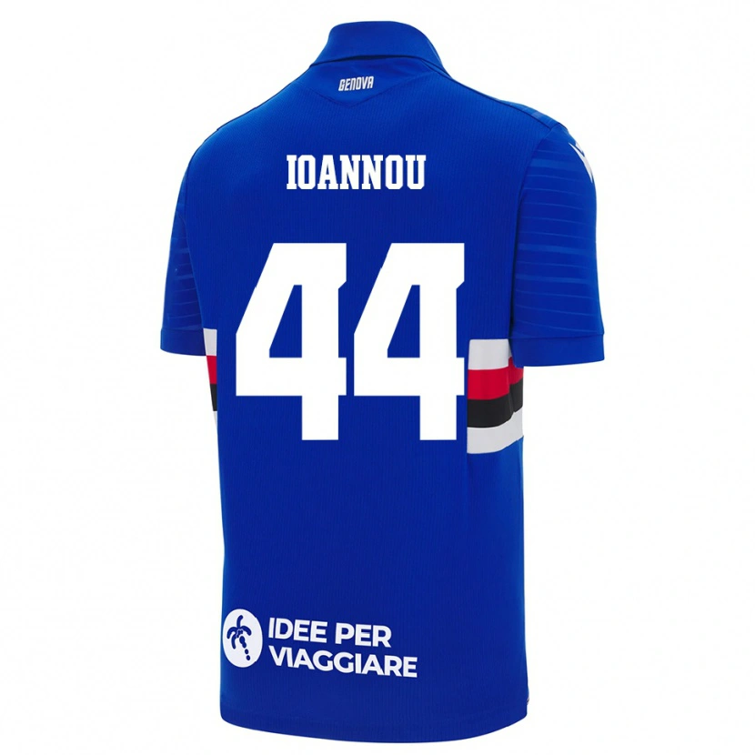Danxen Kinderen Nikolas Ioannou #44 Blauw Wit Thuisshirt Thuistenue 2025/26 T-Shirt