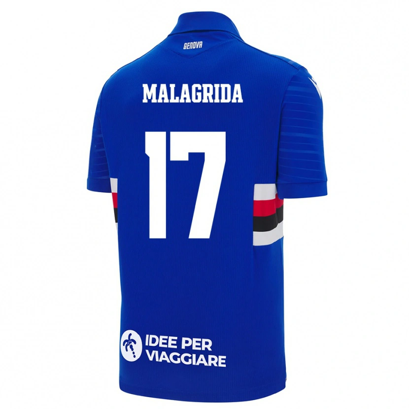 Danxen Kinderen Lorenzo Malagrida #17 Blauw Wit Thuisshirt Thuistenue 2025/26 T-Shirt