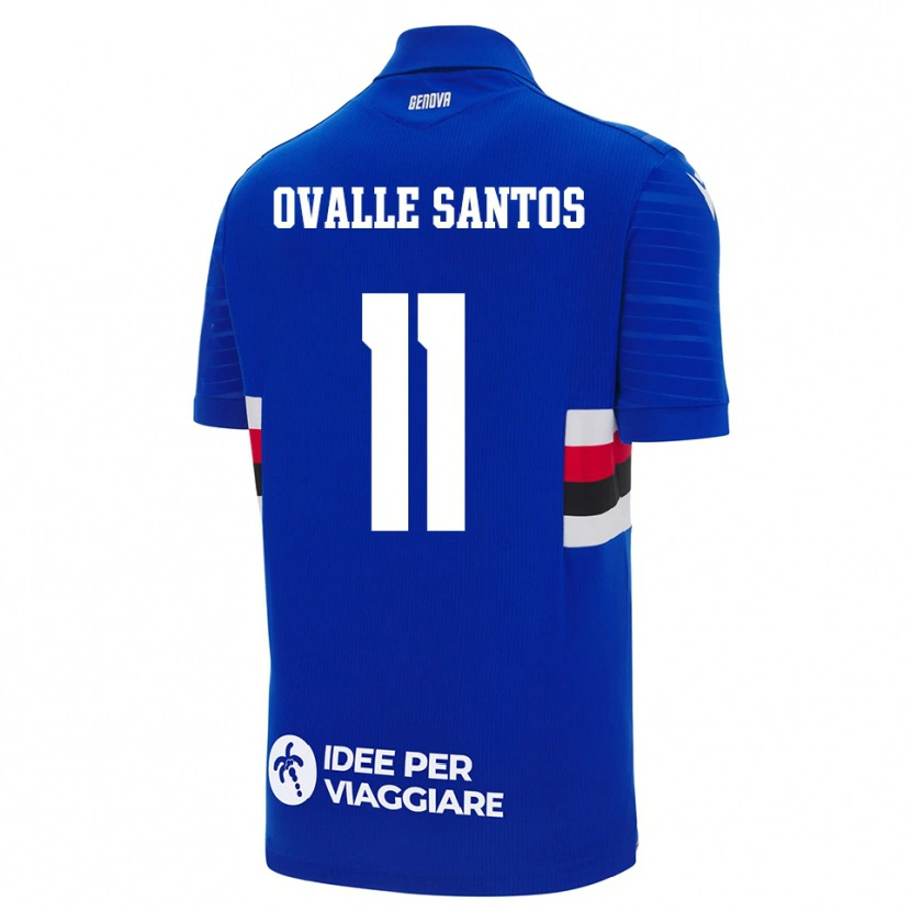 Danxen Kinderen Alessandro Ovalle Santos #11 Blauw Wit Thuisshirt Thuistenue 2025/26 T-Shirt