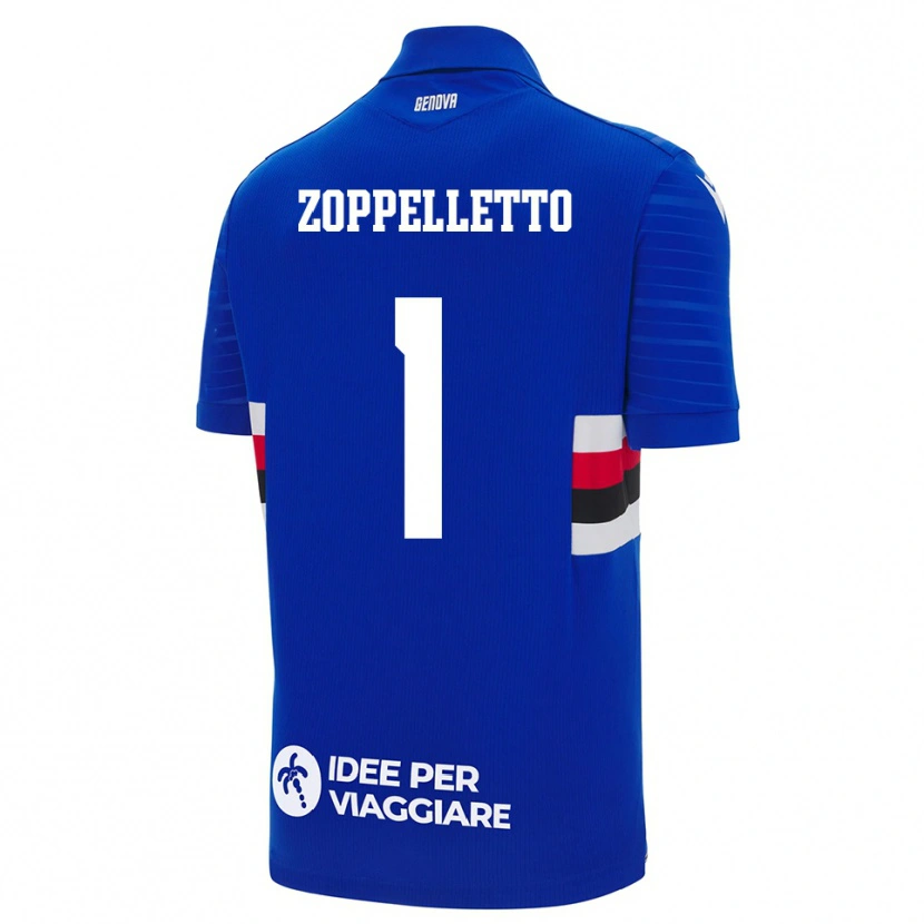 Danxen Kinderen David Zoppelletto #1 Blauw Wit Thuisshirt Thuistenue 2025/26 T-Shirt