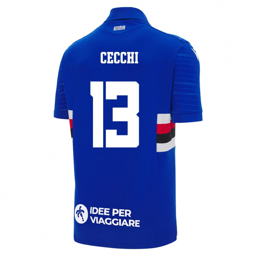 Danxen Kinderen Delano Cecchi #13 Blauw Wit Thuisshirt Thuistenue 2025/26 T-Shirt