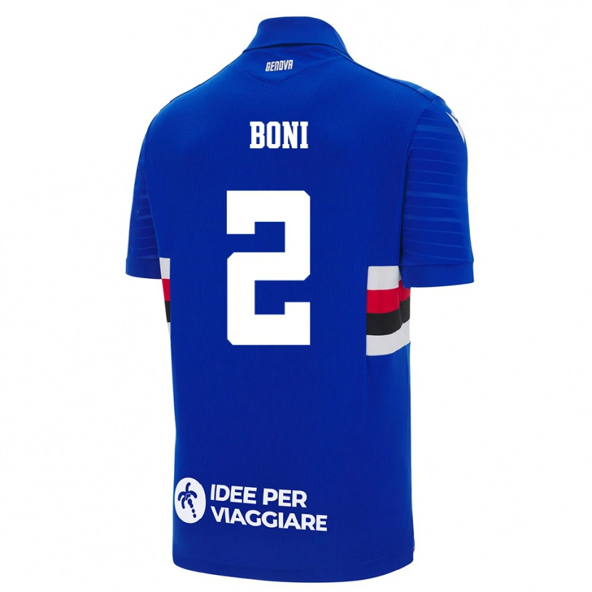Danxen Kinderen Dennis Boni #2 Blauw Wit Thuisshirt Thuistenue 2025/26 T-Shirt
