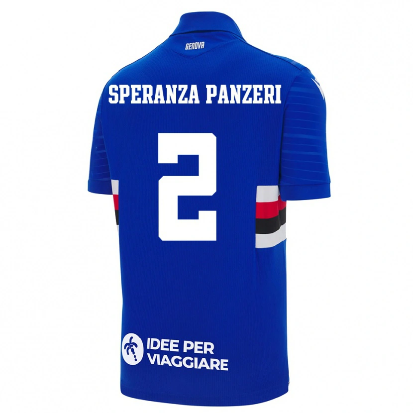 Danxen Kinderen Vanessa Speranza Panzeri #2 Blauw Wit Thuisshirt Thuistenue 2025/26 T-Shirt
