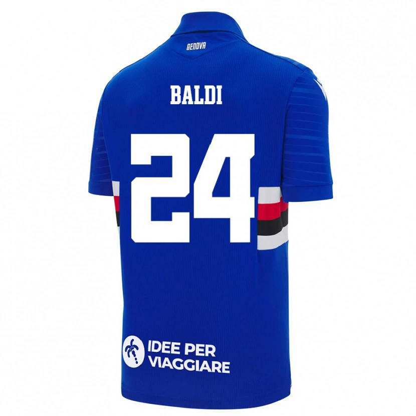 Danxen Kinderen Sara Baldi #24 Blauw Wit Thuisshirt Thuistenue 2025/26 T-Shirt