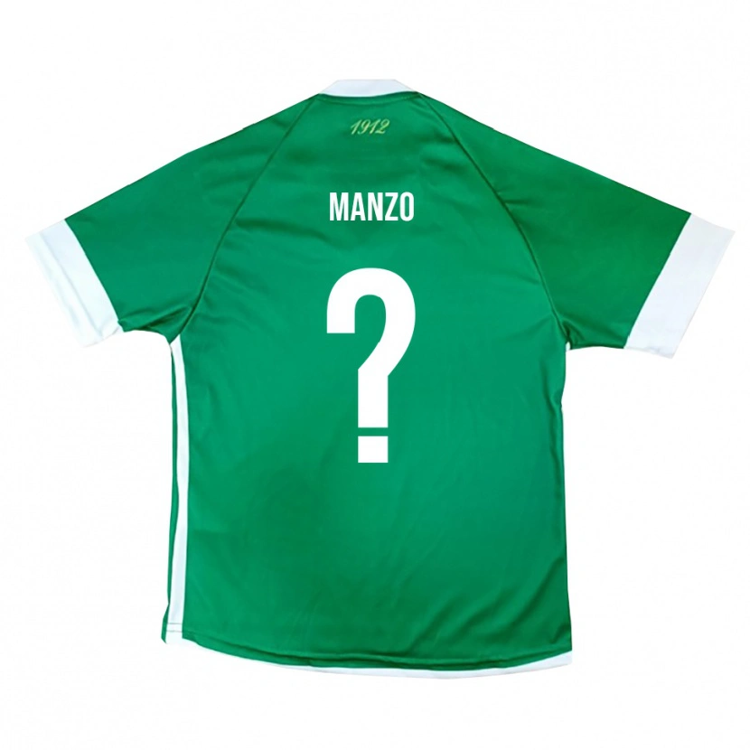 Danxen Kinderen Antonio Manzo #0 Groen Wit Thuisshirt Thuistenue 2025/26 T-Shirt
