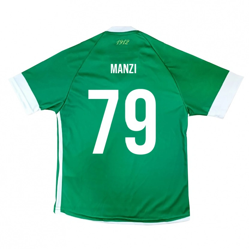 Danxen Kinderen Claudio Manzi #79 Groen Wit Thuisshirt Thuistenue 2025/26 T-Shirt