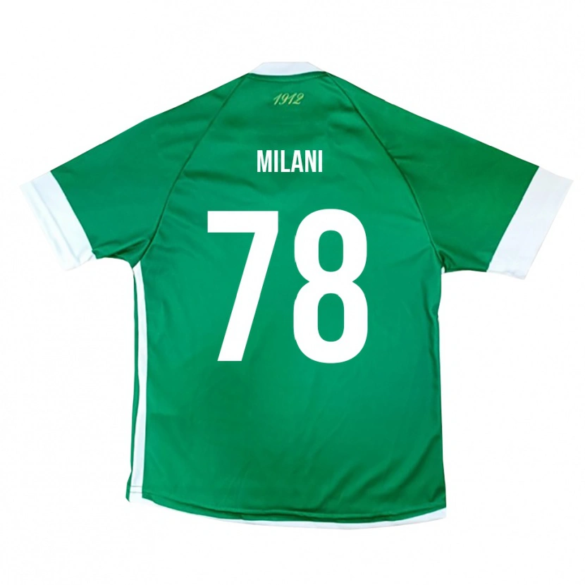 Danxen Kinderen Alessandro Milani #78 Groen Wit Thuisshirt Thuistenue 2025/26 T-Shirt