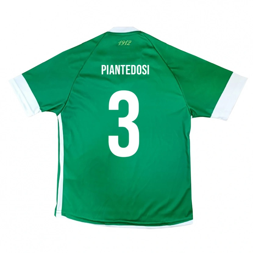 Danxen Kinderen Alessio Piantedosi #3 Groen Wit Thuisshirt Thuistenue 2025/26 T-Shirt