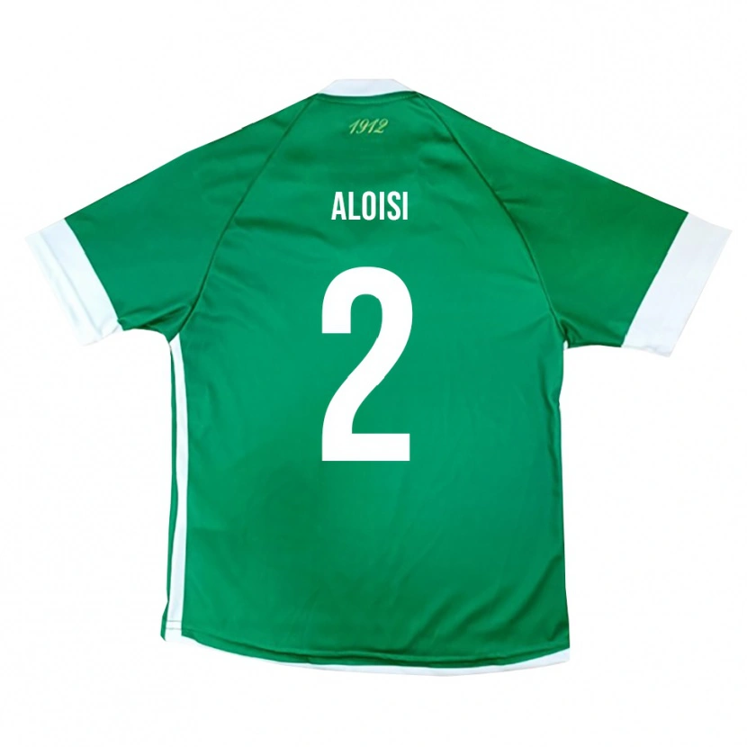 Danxen Kinderen Antonio Aloisi #2 Groen Wit Thuisshirt Thuistenue 2025/26 T-Shirt