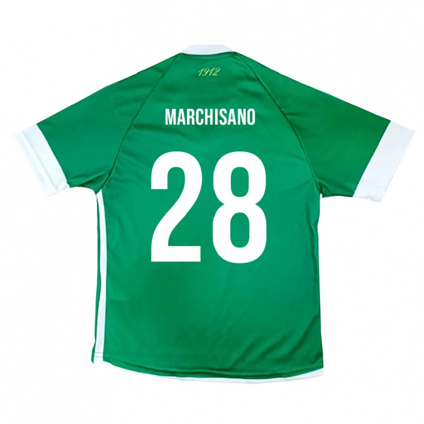Danxen Kinderen Matteo Marchisano #28 Groen Wit Thuisshirt Thuistenue 2025/26 T-Shirt