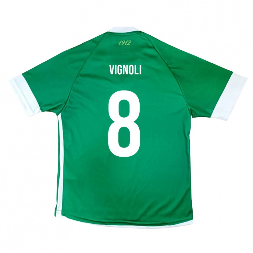 Danxen Kinderen Matteo Vignoli #8 Groen Wit Thuisshirt Thuistenue 2025/26 T-Shirt