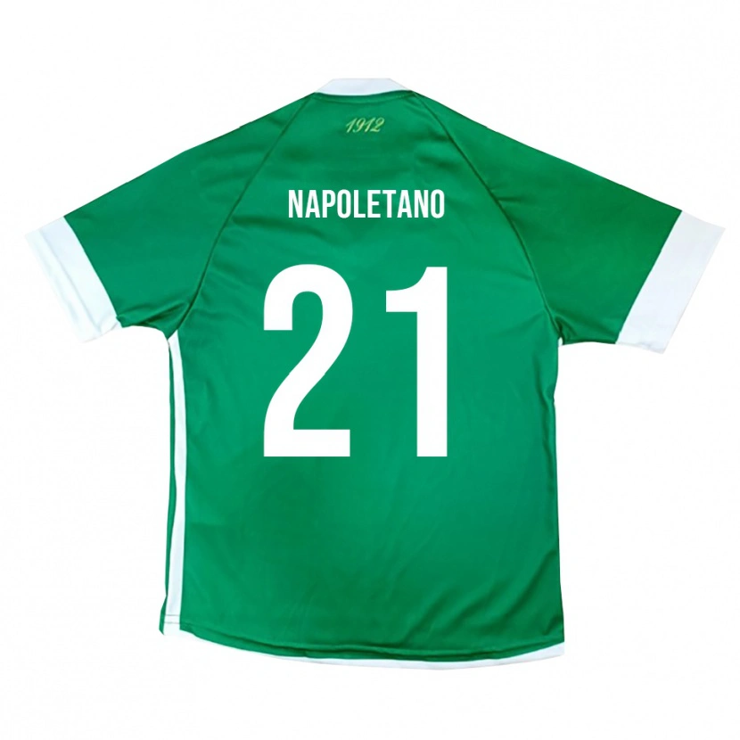 Danxen Kinderen Jordan Napoletano #21 Groen Wit Thuisshirt Thuistenue 2025/26 T-Shirt