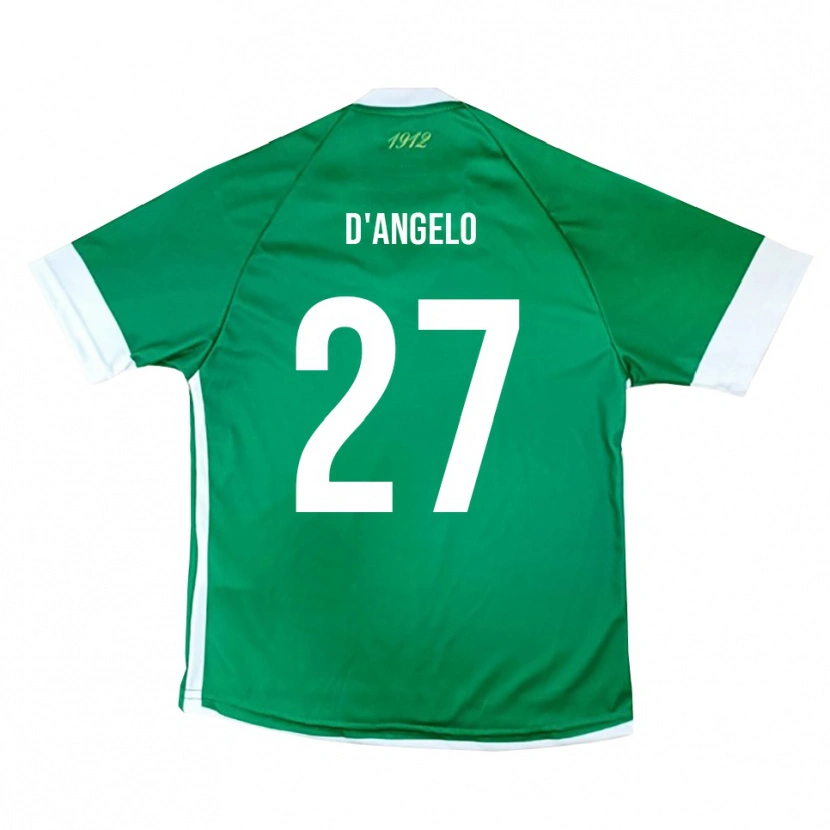 Danxen Kinderen Sonny D'angelo #27 Groen Wit Thuisshirt Thuistenue 2025/26 T-Shirt