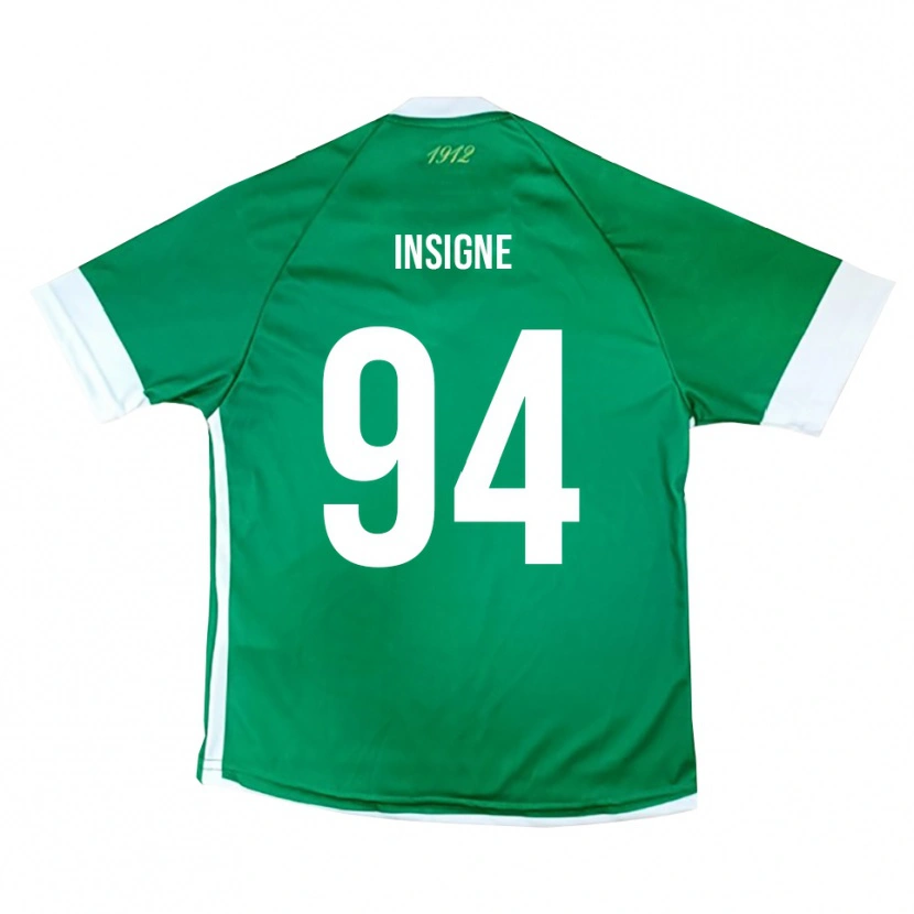 Danxen Kinderen Roberto Insigne #94 Groen Wit Thuisshirt Thuistenue 2025/26 T-Shirt