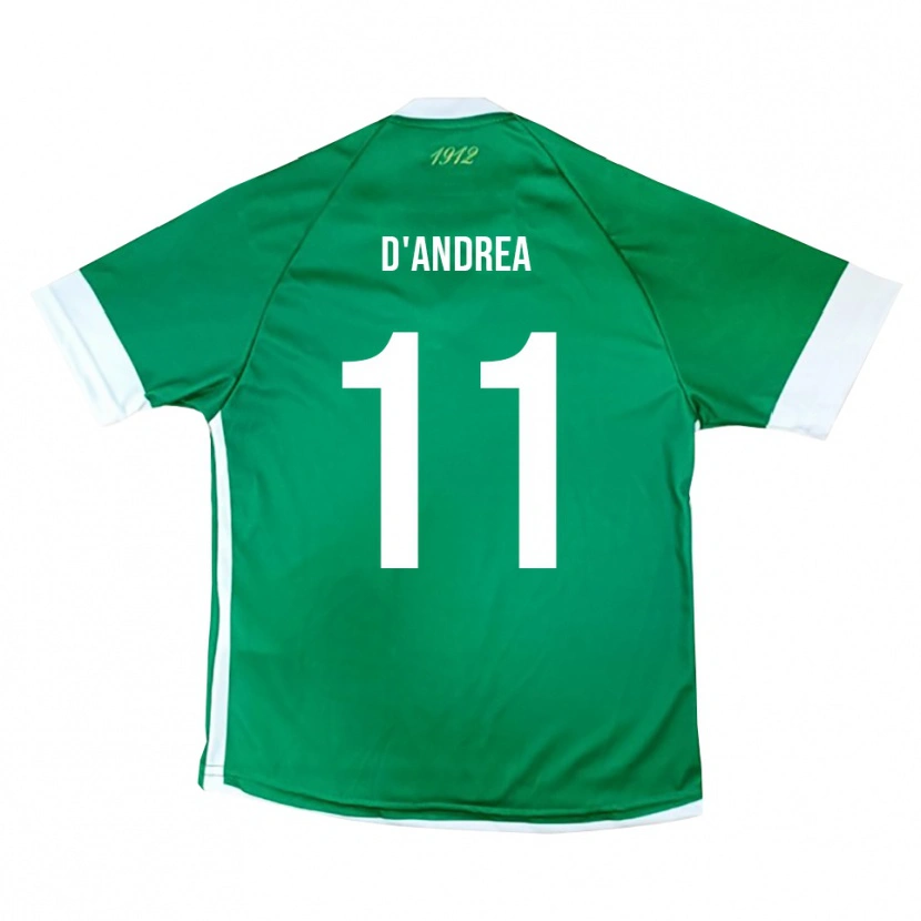 Danxen Kinderen Luca D'andrea #11 Groen Wit Thuisshirt Thuistenue 2025/26 T-Shirt