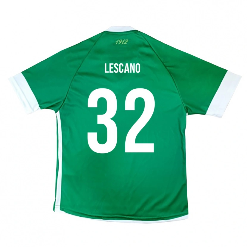 Danxen Kinderen Facundo Lescano #32 Groen Wit Thuisshirt Thuistenue 2025/26 T-Shirt