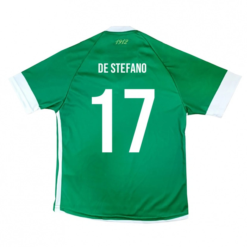 Danxen Kinderen Nicolò De Stefano #17 Groen Wit Thuisshirt Thuistenue 2025/26 T-Shirt