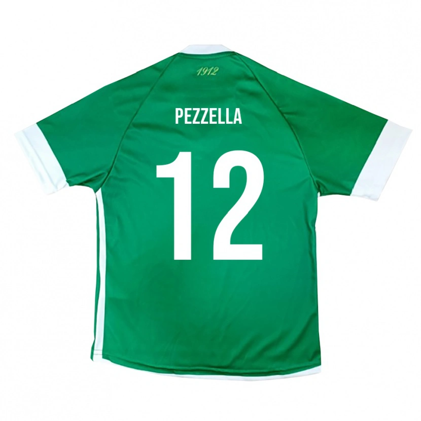 Danxen Kinderen Giuseppe Pezzella #12 Groen Wit Thuisshirt Thuistenue 2025/26 T-Shirt