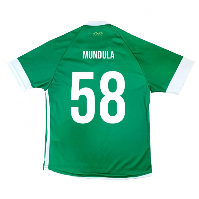 Danxen Kinderen Ciro Mundula #58 Groen Wit Thuisshirt Thuistenue 2025/26 T-Shirt