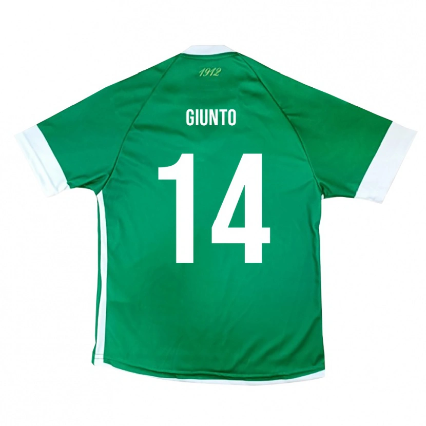 Danxen Kinderen Emanuele Giunto #14 Groen Wit Thuisshirt Thuistenue 2025/26 T-Shirt