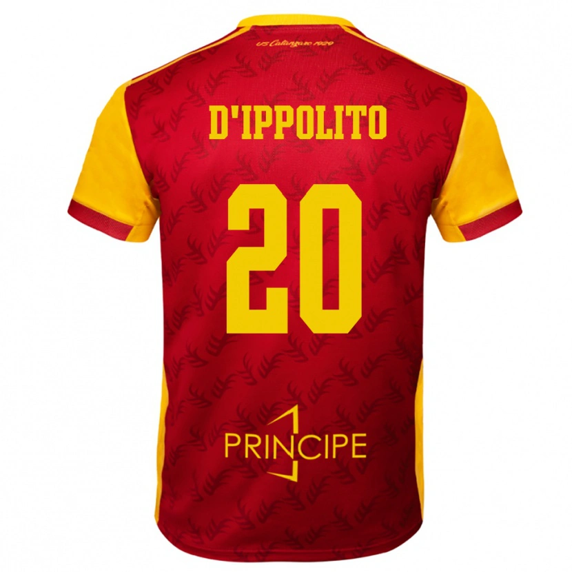 Danxen Kinderen Nicola D'ippolito #20 Geel Rood Thuisshirt Thuistenue 2025/26 T-Shirt