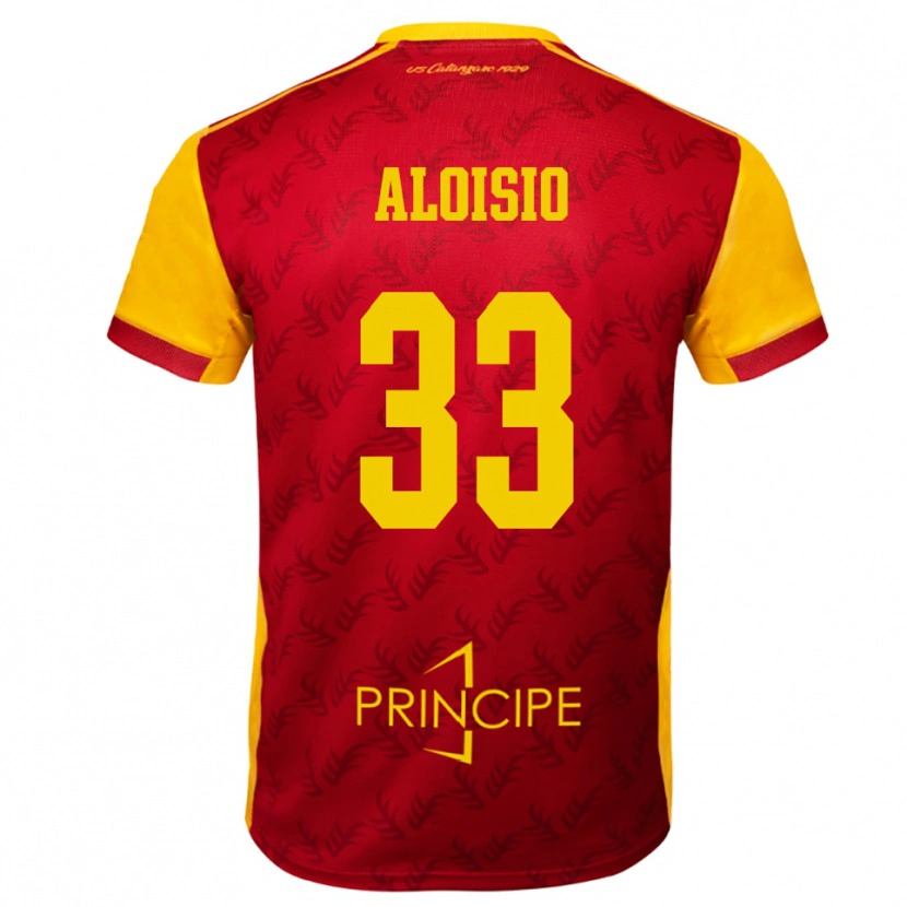 Danxen Kinderen Cristian Aloisio #33 Geel Rood Thuisshirt Thuistenue 2025/26 T-Shirt