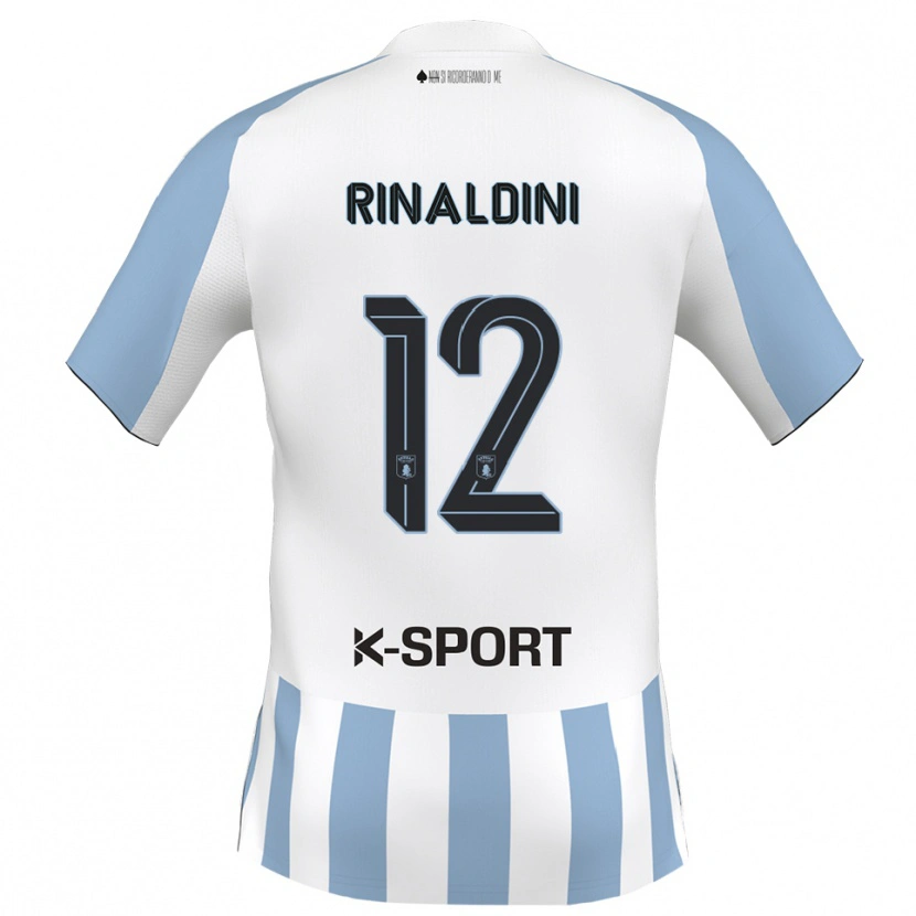 Danxen Kinderen Ruben Rinaldini #12 Wit Hemelsblauw Thuisshirt Thuistenue 2025/26 T-Shirt