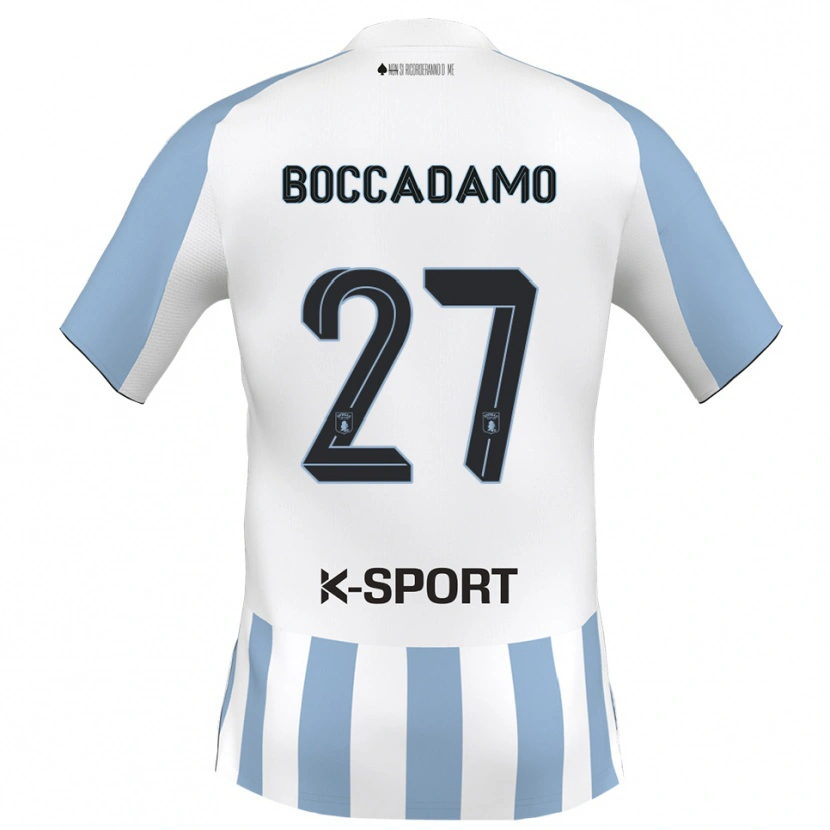 Danxen Kinderen Antonio Boccadamo #27 Wit Hemelsblauw Thuisshirt Thuistenue 2025/26 T-Shirt