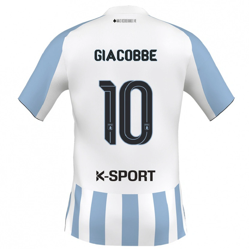 Danxen Kinderen Christian Giacobbe #10 Wit Hemelsblauw Thuisshirt Thuistenue 2025/26 T-Shirt