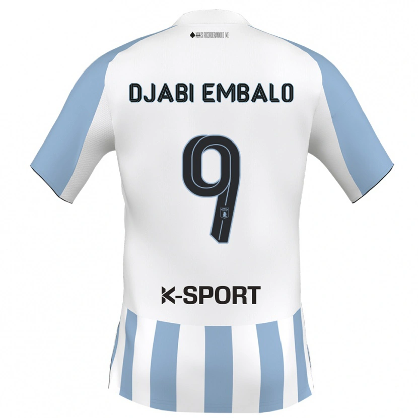 Danxen Kinderen Adulai Djabi Embalo #9 Wit Hemelsblauw Thuisshirt Thuistenue 2025/26 T-Shirt