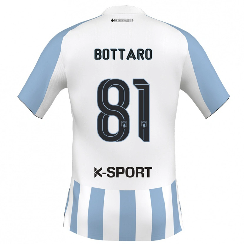 Danxen Kinderen Andrea Bottaro #81 Wit Hemelsblauw Thuisshirt Thuistenue 2025/26 T-Shirt