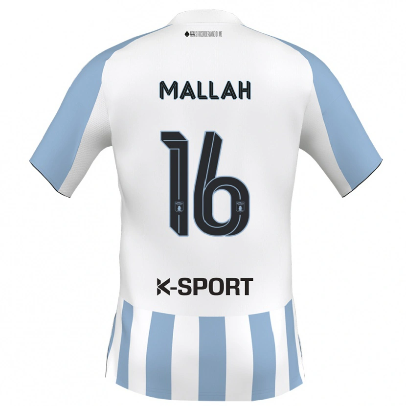 Danxen Kinderen Rachid Mallah #16 Wit Hemelsblauw Thuisshirt Thuistenue 2025/26 T-Shirt