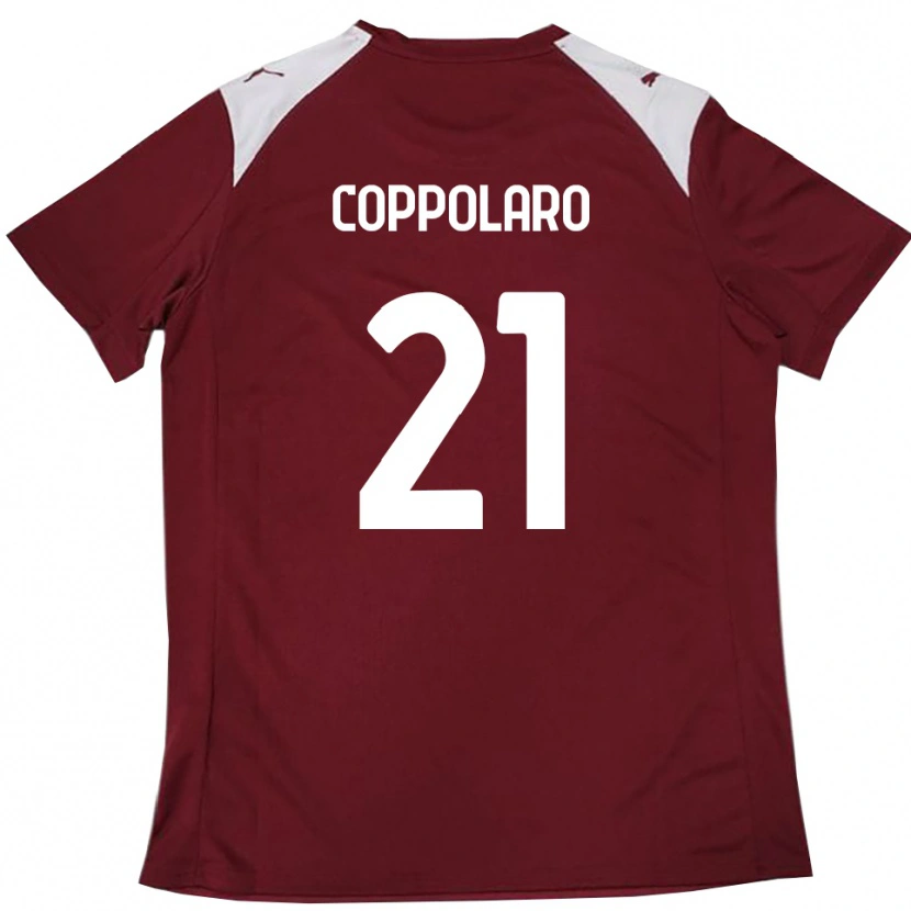 Danxen Kinderen Mauro Coppolaro #21 Bourgondië Wit Thuisshirt Thuistenue 2025/26 T-Shirt